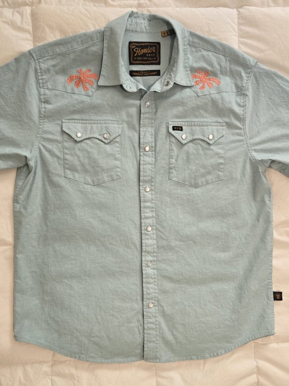 Howler Bros Crosscut Deluxe SS - Fronds : Nile Blue (M) - Picture 4 of 5